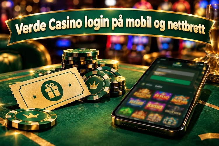 Verde Casino login på mobil og nettbrett